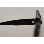 Close-up of Dolce & Gabbana DG4325BM White Black Acetate Crystal Shades Sunglasses frame detail.