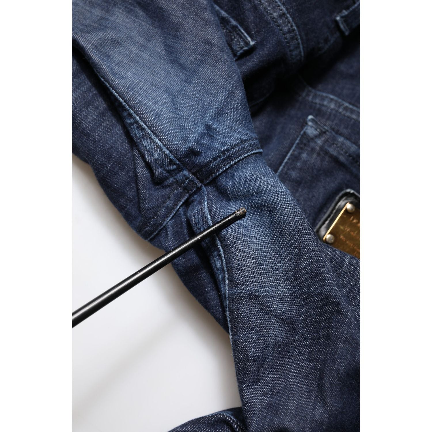 Dolce & Gabbana Dark Blue Cotton Skinny Cropped Denim Jeans