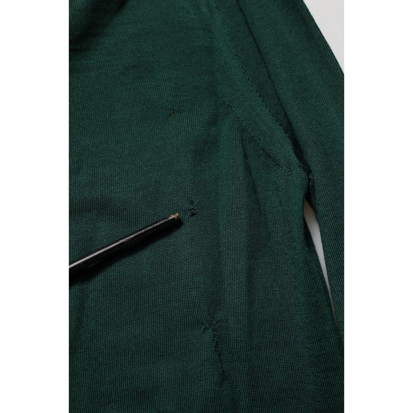 Dolce & Gabbana Dark Green Button Down Men Cardigan Sweater