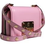 Dolce & Gabbana Baby Pink LOLA Leather Studded Crossbody Strap Bag BAG4086