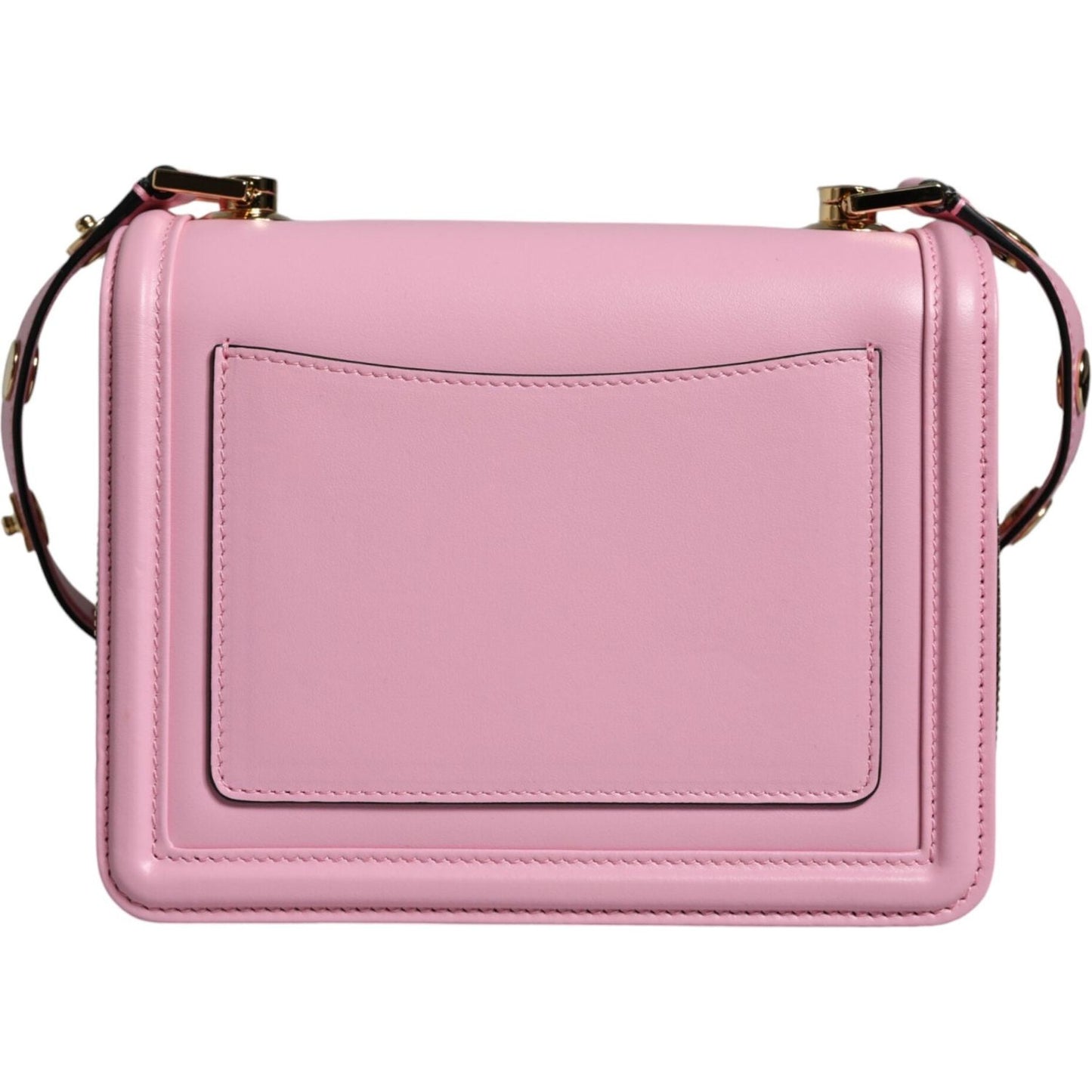 Dolce & Gabbana Baby Pink LOLA Leather Studded Crossbody Strap Bag BAG4086