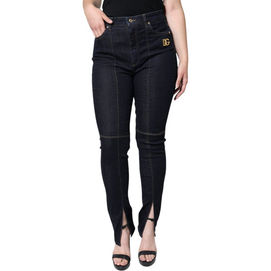 Dolce & Gabbana Black Cotton Blend Skinny Denim Jeans PAN74219-46