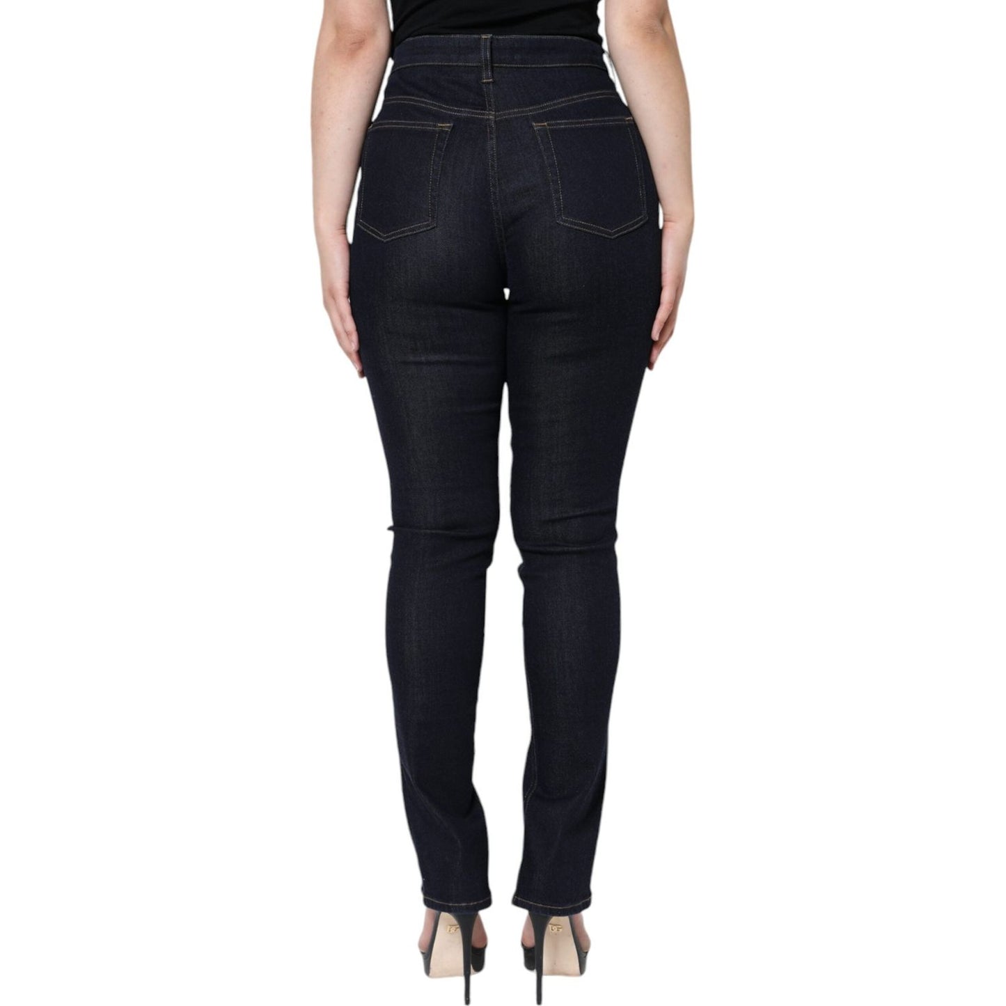 Dolce & Gabbana Black Cotton Blend Skinny Denim Jeans PAN74219-46