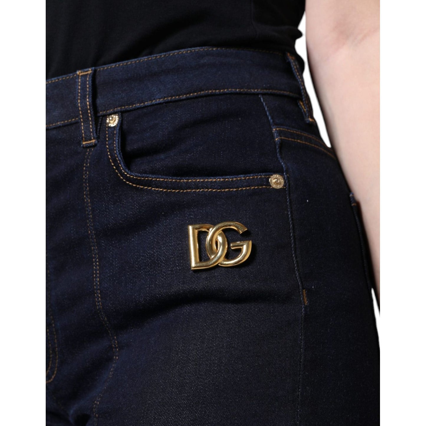 Dolce & Gabbana Black Cotton Blend Skinny Denim Jeans PAN74219-46
