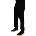 Dolce & Gabbana Black Cotton Men Skinny Dress Formal Pants PAN75198-54