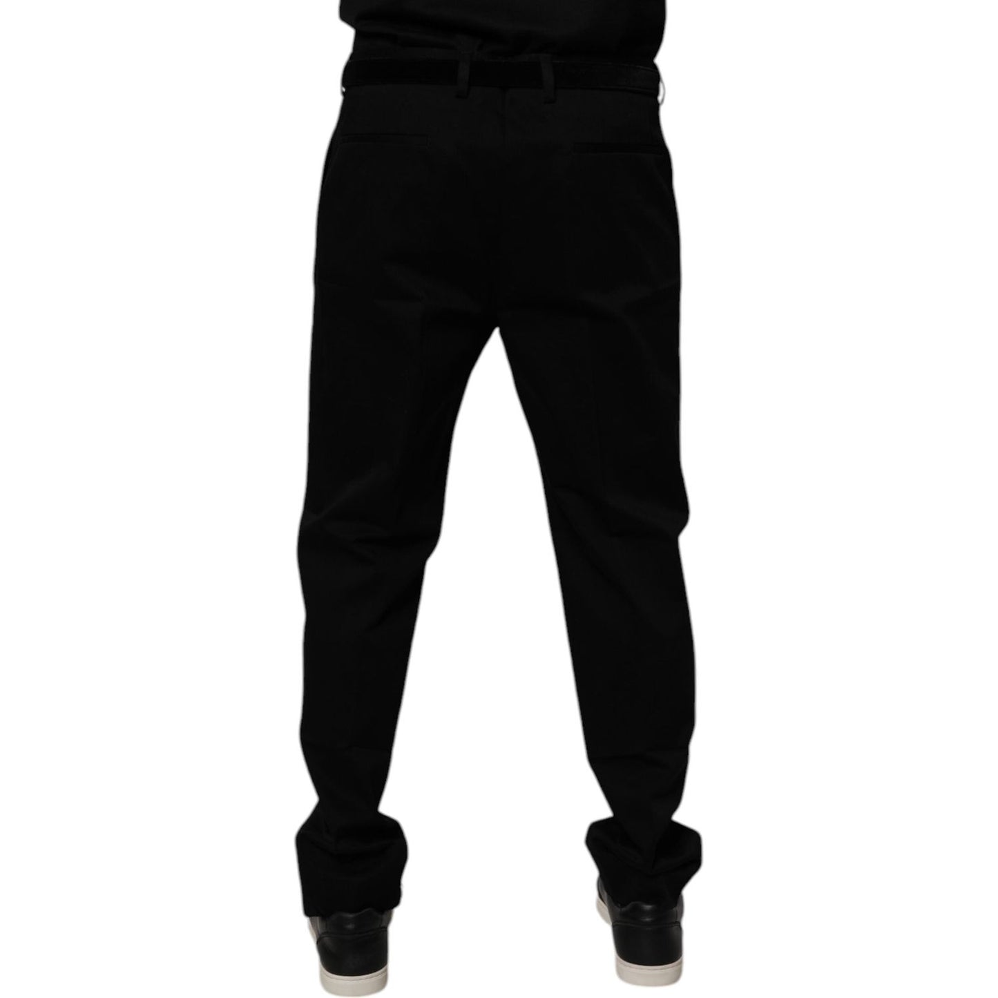 Dolce & Gabbana Black Cotton Men Skinny Dress Formal Pants PAN75198-54