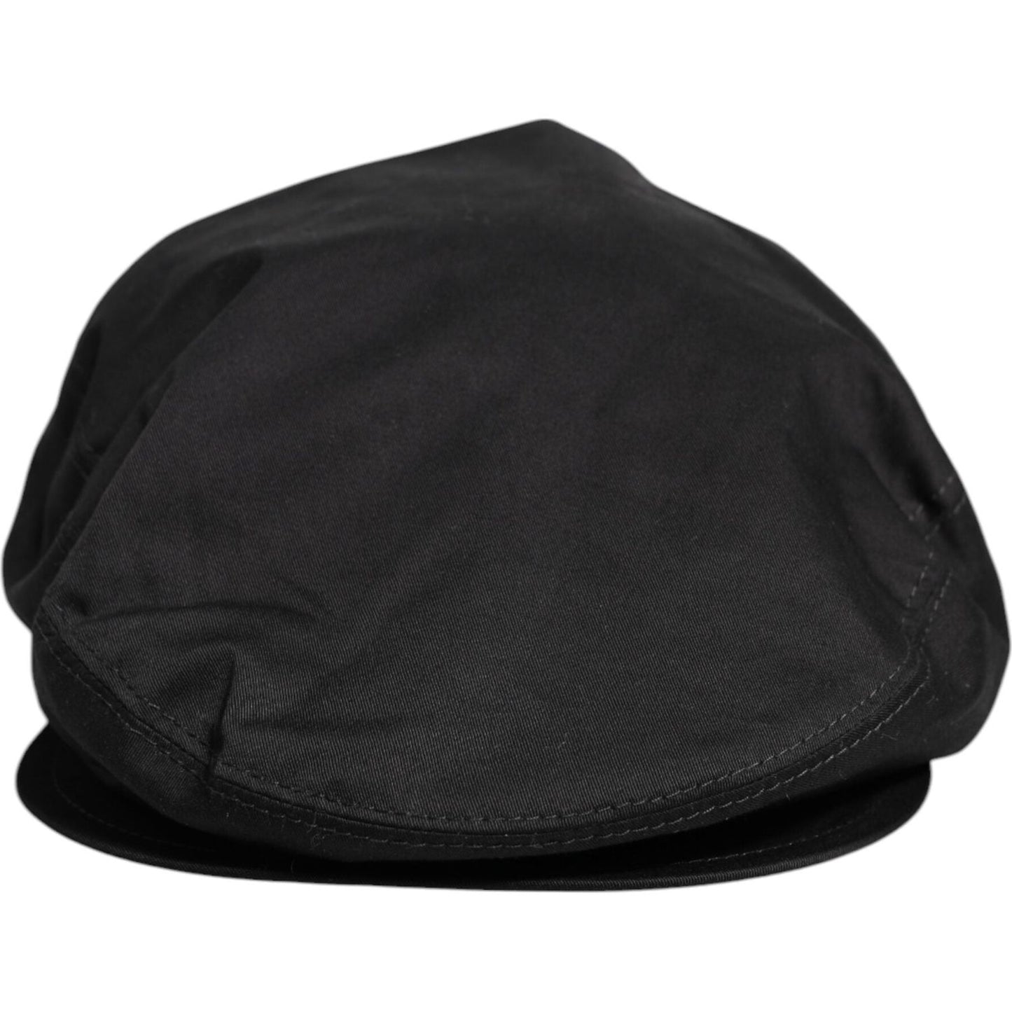 Dolce & Gabbana Black Cotton Newsboy Capello Cabbie Hat HAT9679-60
