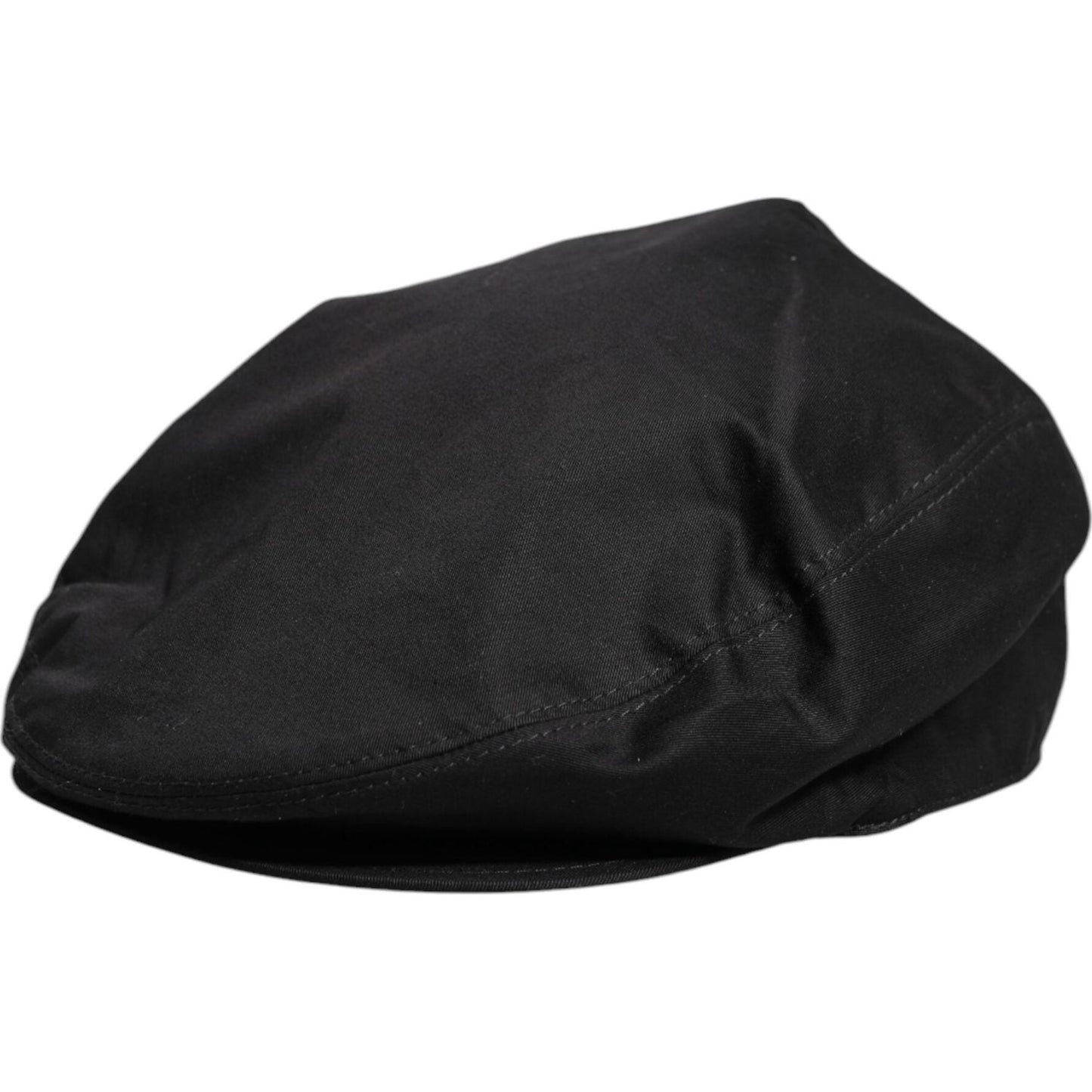 Dolce & Gabbana Black Cotton Newsboy Capello Cabbie Hat HAT9679-60