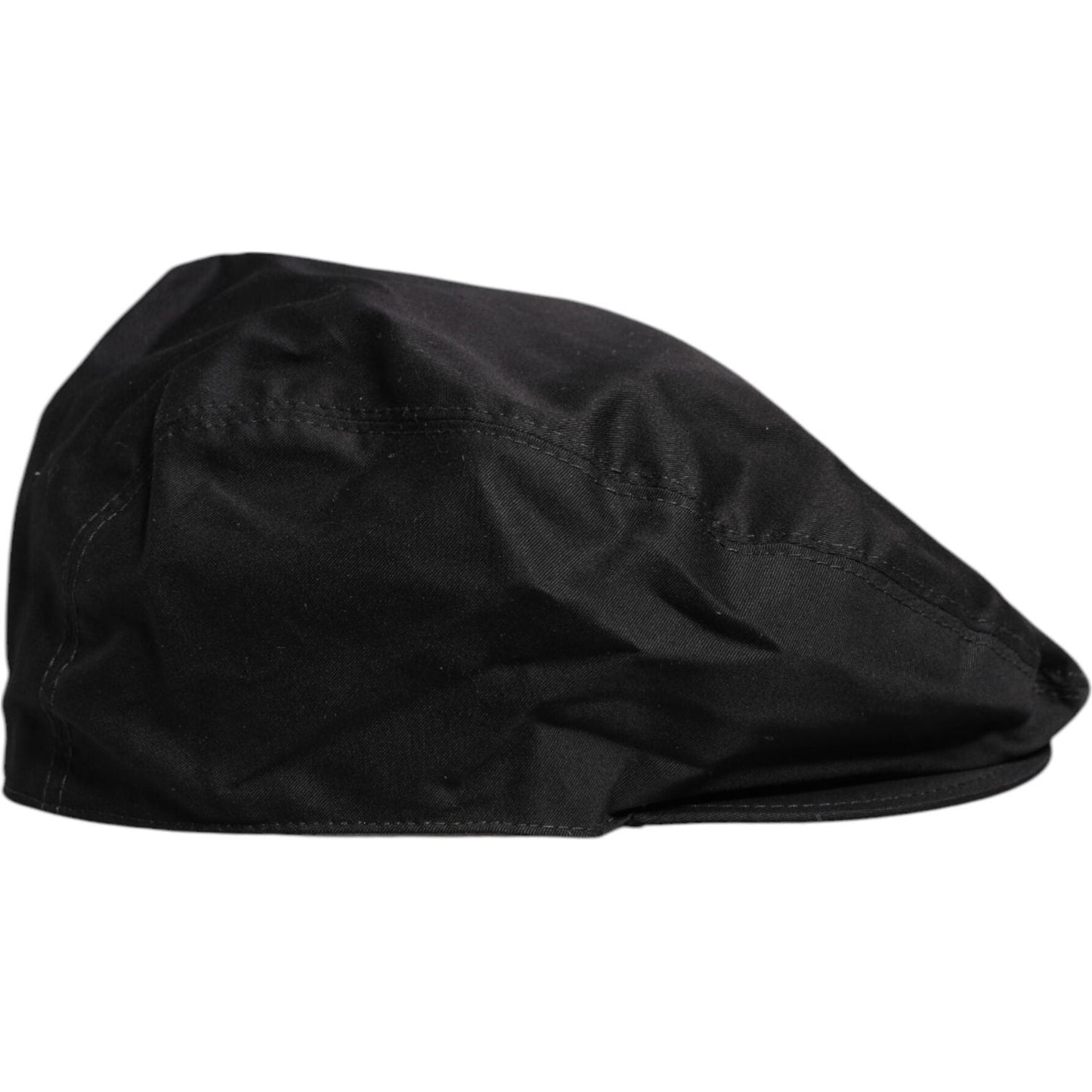 Dolce & Gabbana Black Cotton Newsboy Capello Cabbie Hat HAT9679-60
