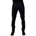 Dolce & Gabbana Black Cotton Stretch Men Skinny Denim Jeans PAN75031-52