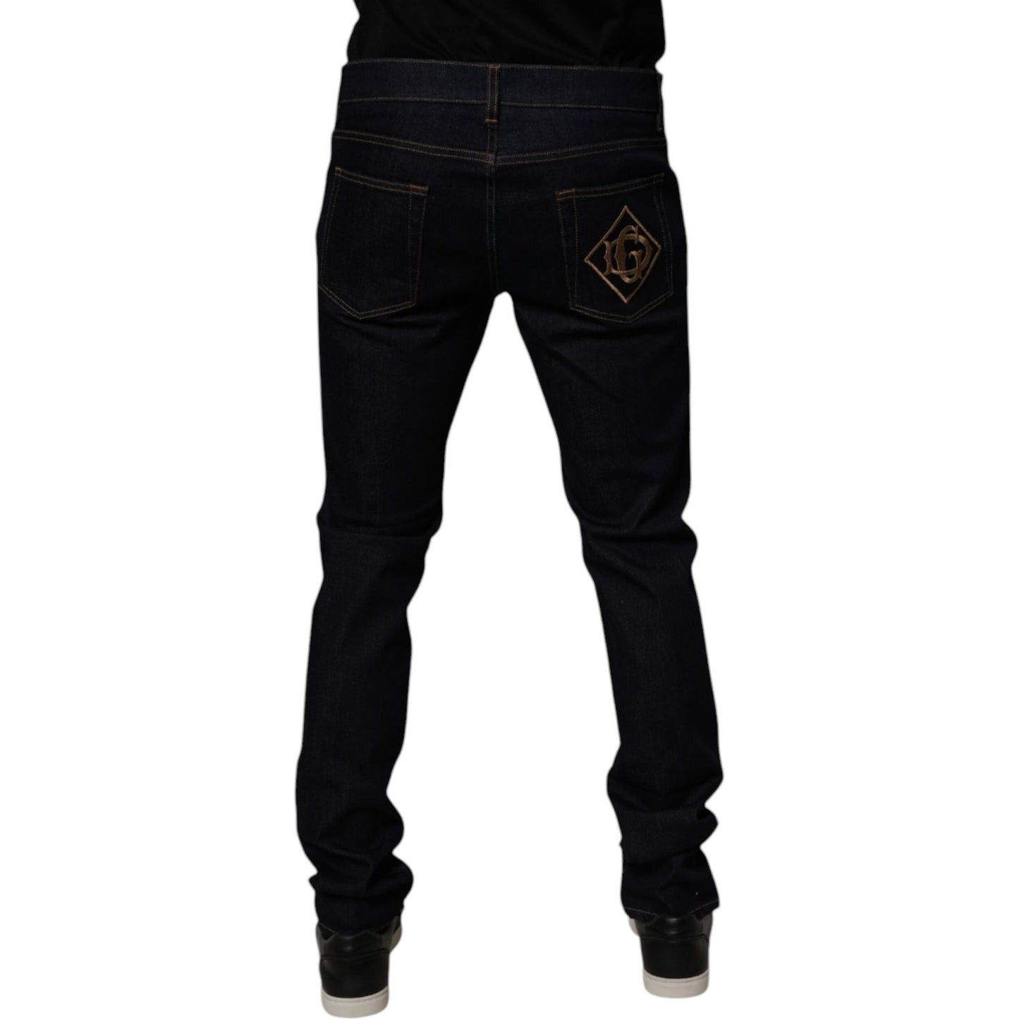 Dolce & Gabbana Black Cotton Stretch Men Skinny Denim Jeans PAN75031-52