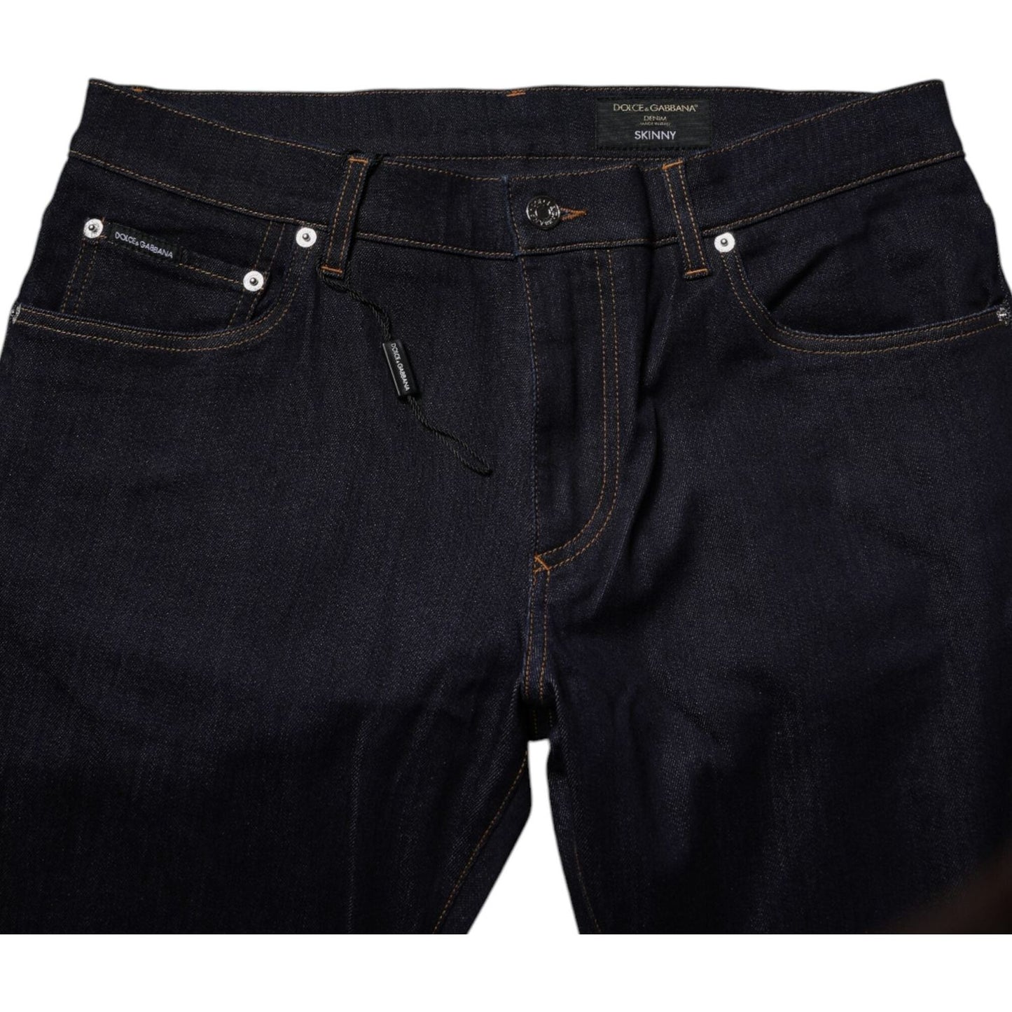 Dolce & Gabbana Black Cotton Stretch Men Skinny Denim Jeans PAN75031-52