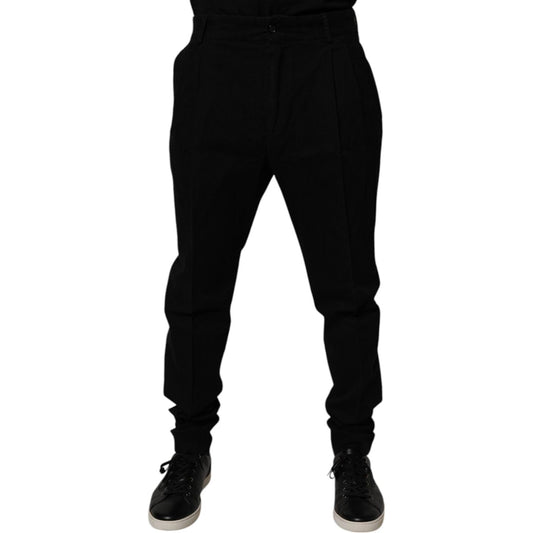 Dolce & Gabbana Black Cotton Stretch Skinny Pants PAN75186-52