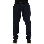 Dolce & Gabbana Black Cotton Tapered Denim Jeans PAN76413-58