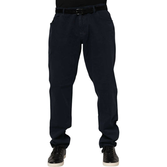 Dolce & Gabbana Black Cotton Tapered Denim Jeans PAN76413-58