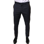 Dolce & Gabbana Black Cotton Wool Formal Dress Pants PAN75591-50