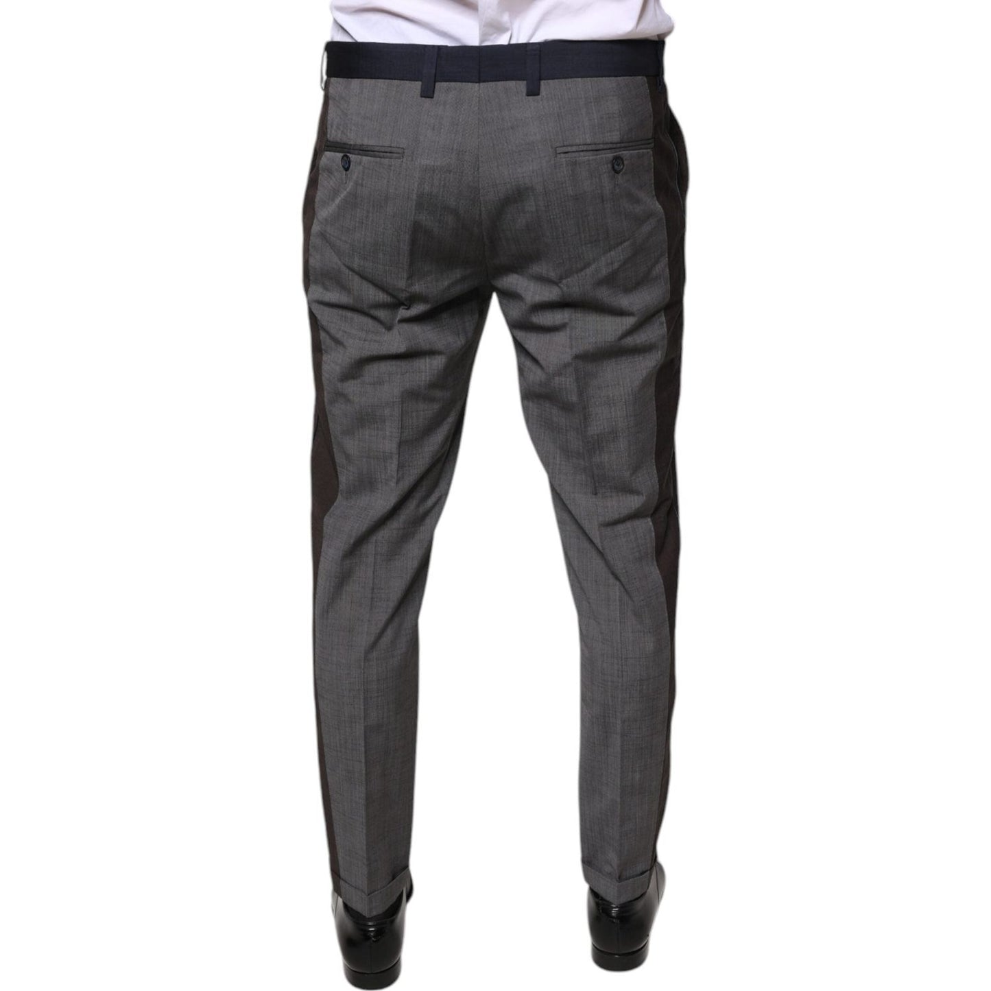 Dolce & Gabbana Black Cotton Wool Formal Dress Pants PAN75591-50