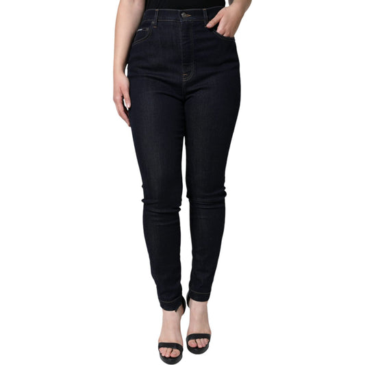 Dolce & Gabbana Black GRACE High Waist Skinny Denim Jeans PAN75545-44