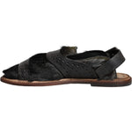 Dolce & Gabbana Black Gazelle Hair Leather Flats Sandals Shoes MV5103-44