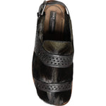 Dolce & Gabbana Black Gazelle Hair Leather Flats Sandals Shoes MV5103-44