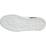 Dolce & Gabbana Black Leather Logo Portofino Sneaker Shoes MV6156-39