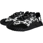 Dolce & Gabbana Black Logo Lace Up Low Top NS1 Sneakers Shoes MV6179-39.5