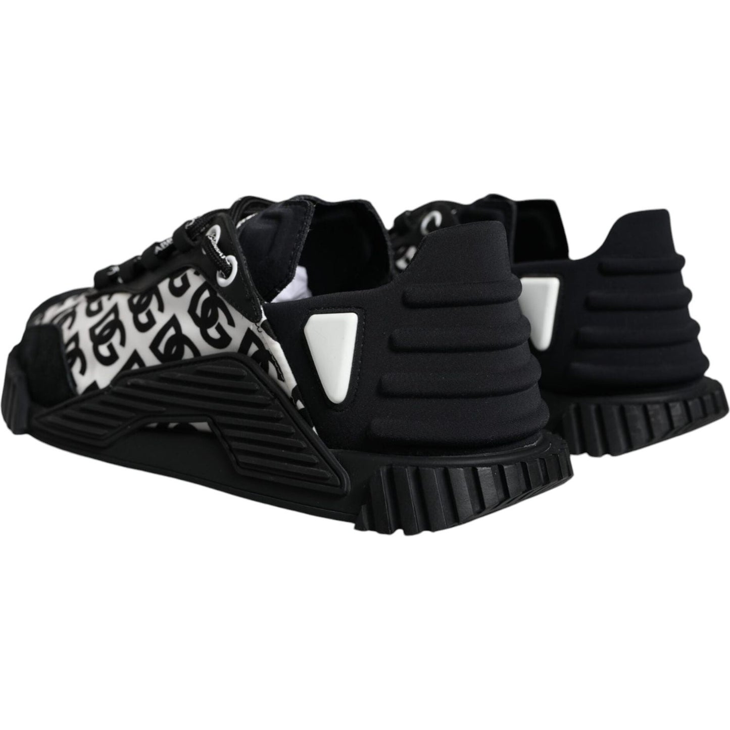 Dolce & Gabbana Black Logo Lace Up Low Top NS1 Sneakers Shoes MV6179-39.5