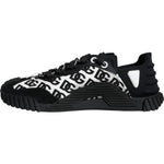 Dolce & Gabbana Black Logo Lace Up Low Top NS1 Sneakers Shoes MV6179-39.5