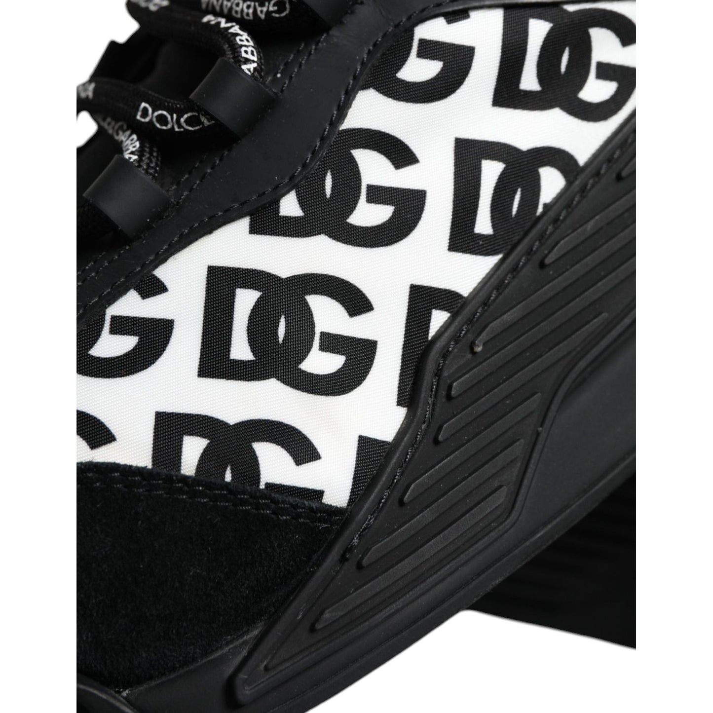Dolce & Gabbana Black Logo Lace Up Low Top NS1 Sneakers Shoes MV6179-39.5