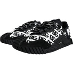 Dolce & Gabbana Black Logo Lace Up Low Top NS1 Sneakers Shoes MV6199-41