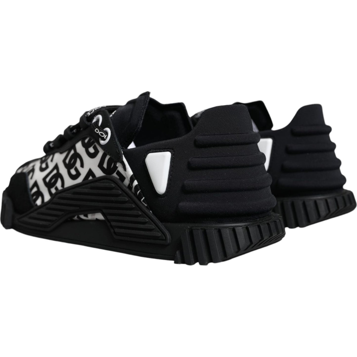 Dolce & Gabbana Black Logo Lace Up Low Top NS1 Sneakers Shoes MV6199-41