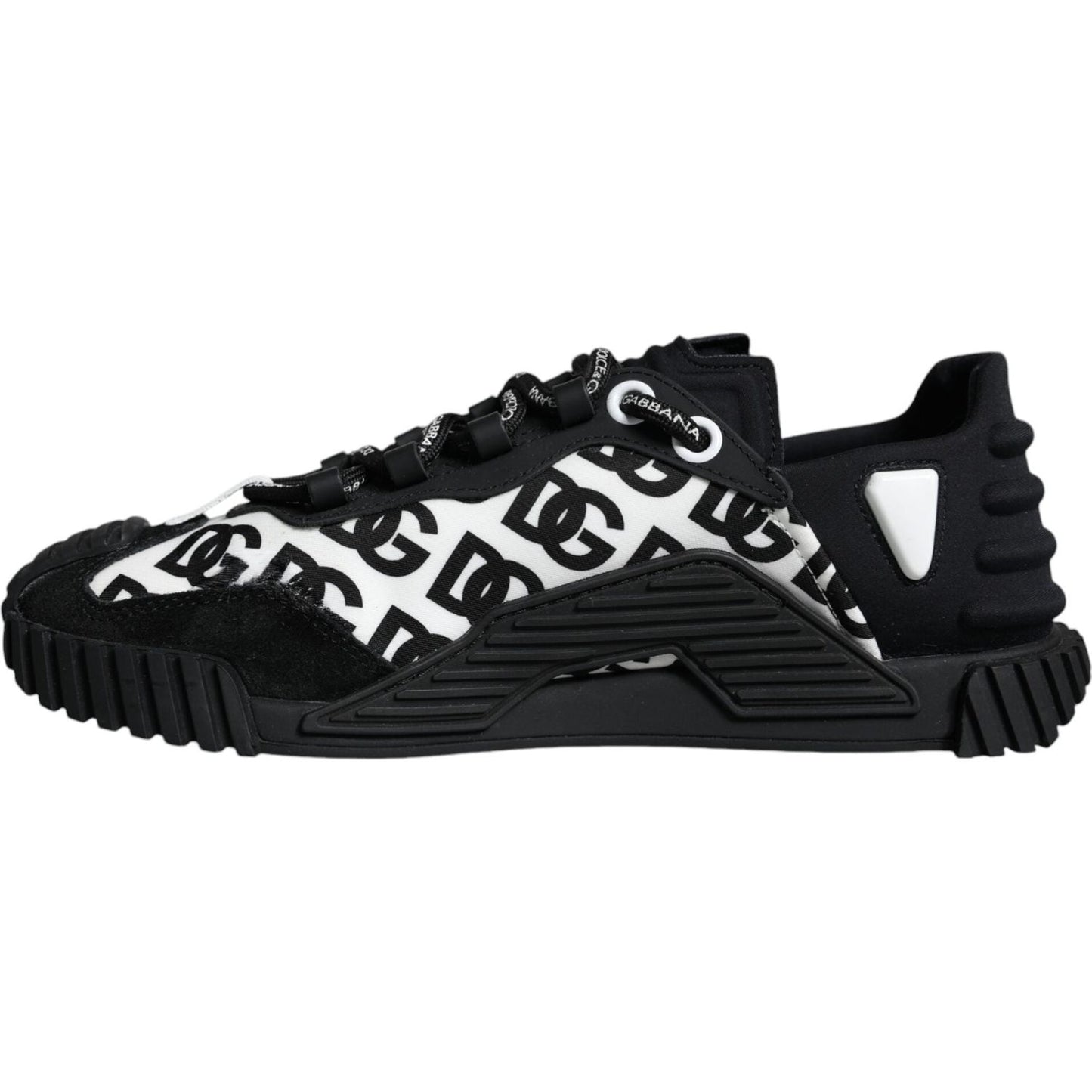 Dolce & Gabbana Black Logo Lace Up Low Top NS1 Sneakers Shoes MV6199-41