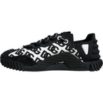 Dolce & Gabbana Black Logo Lace Up Low Top NS1 Sneakers Shoes MV6199-41