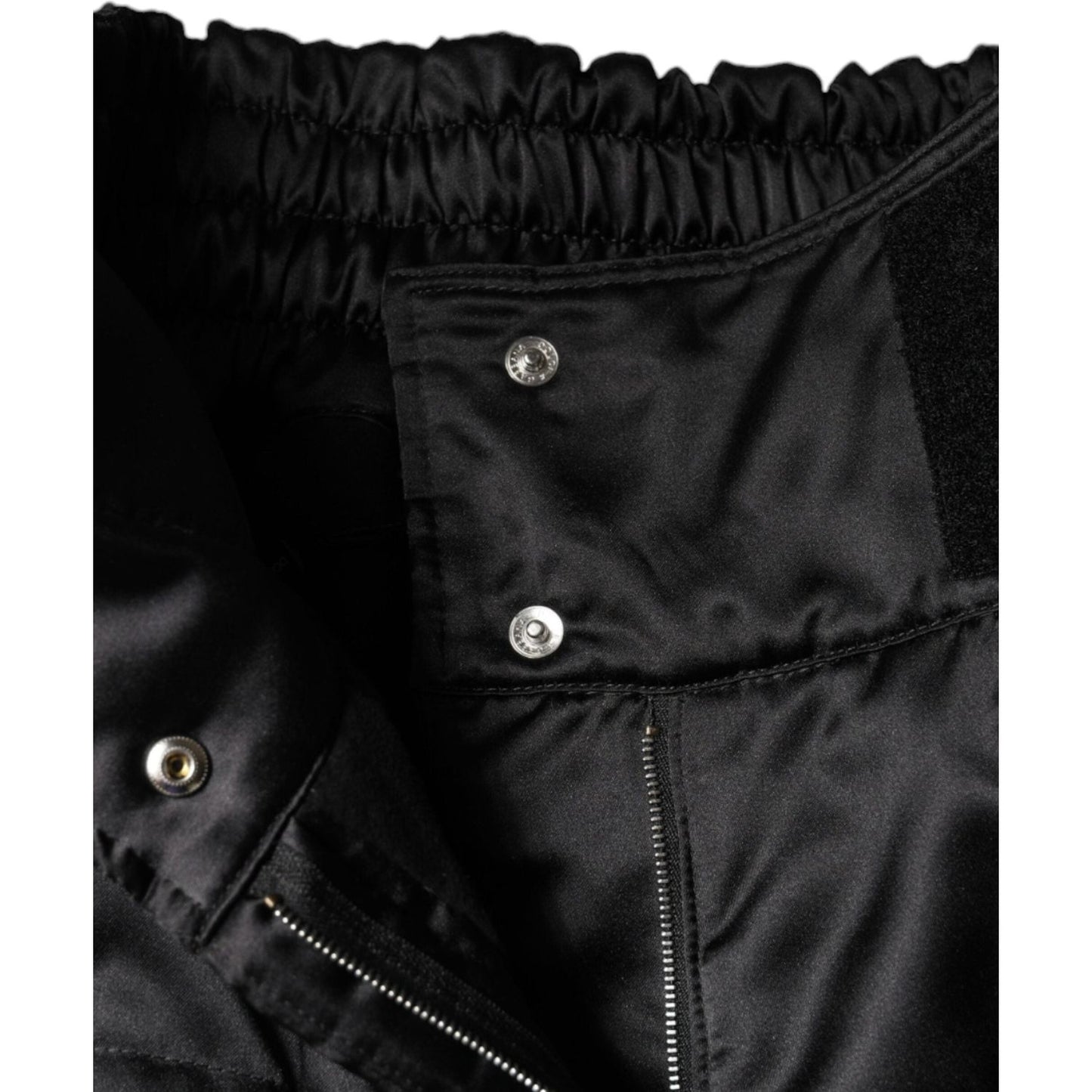 Dolce & Gabbana Black Quilted High Waist Women Boot Cut Pants PAN75531-40