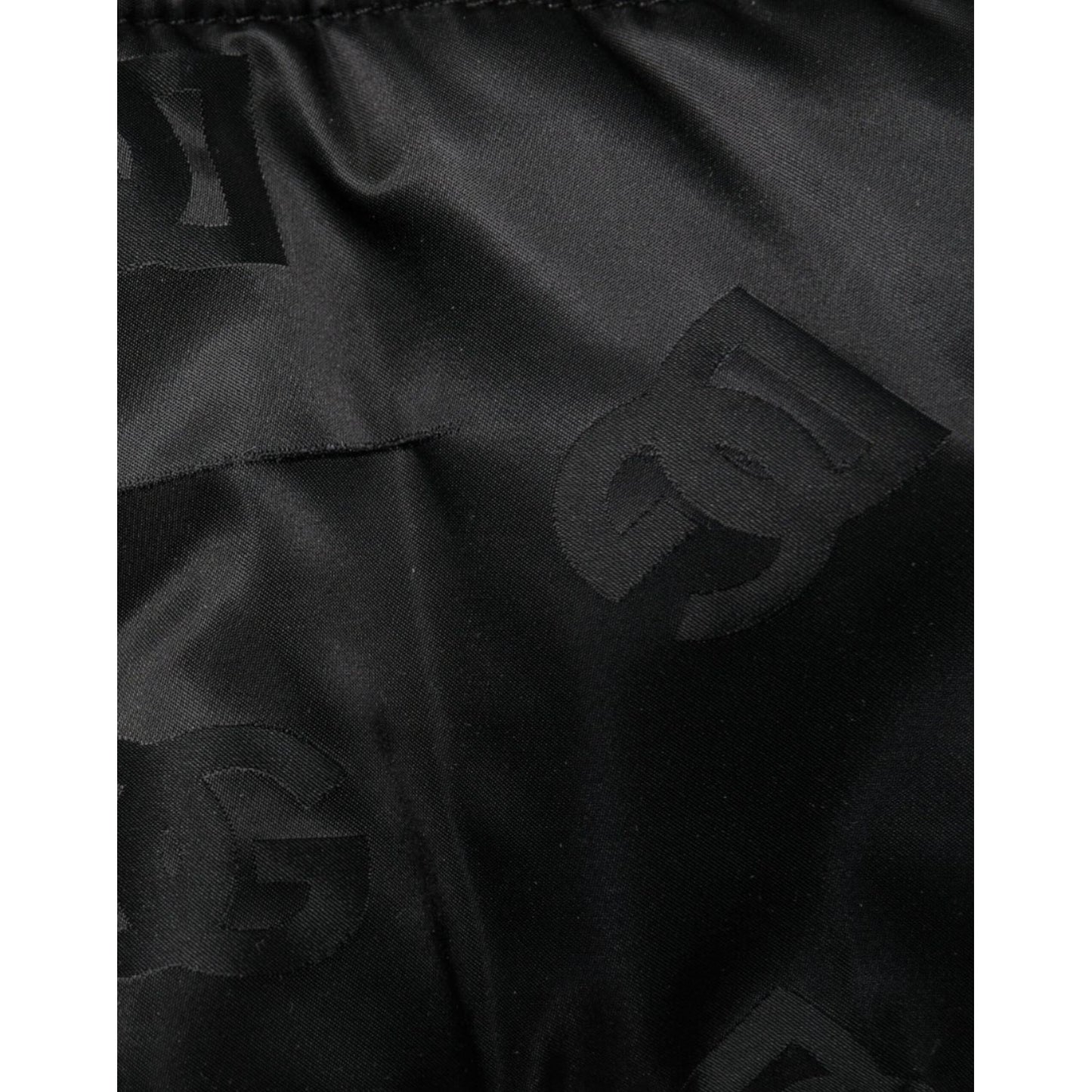 Dolce & Gabbana Black Quilted High Waist Women Wide Leg Pants PAN75549-40