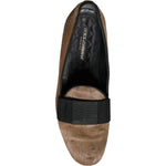 Dolce & Gabbana Brown Calf Hair Leather Loafers Formal Dress Shoes MV6220-42