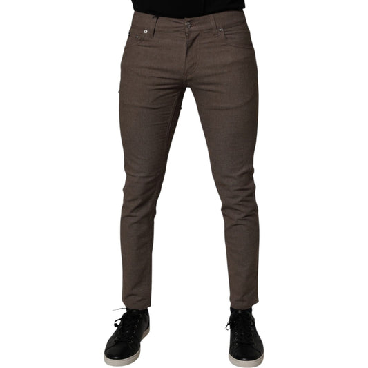 Dolce & Gabbana Brown Cotton Stretch Chino Pants PAN75203-46