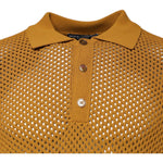 Dolce & Gabbana Brown Perforated Collared Short Sleeves T-shirt TSH87570-48