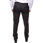 Dolce & Gabbana Brown Stripes Skinny Men Dress Pants PAN75347-48
