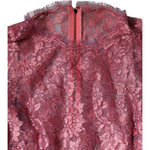 Dolce & Gabbana Fuchsia Floral Lace Long Sleeve Maxi Dress DR281329-42