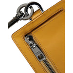 Dolce & Gabbana Orange Calf Leather Credit Card Holder Clip On Wallet SMY10328