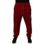 Dolce & Gabbana Red Logo Tape Cotton Jogger Sweatpants Pants PAN75041-58