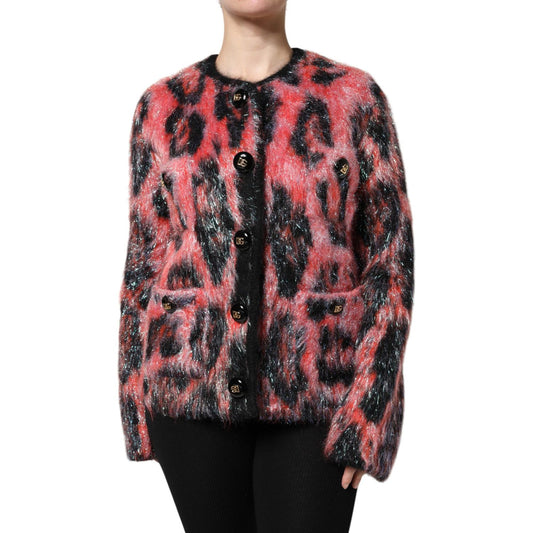 Dolce & Gabbana Red Mohair Wool Button Down Cardigan Sweater JKT41431-36