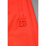 Dolce & Gabbana Red Polyester Mid Waist Men Bermuda Shorts PAN75718-50