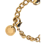 Dolce & Gabbana Gold Tone Brass Chain MY DOG Heart Bracelet featuring dog face enamel charm and logo details, women's fashion jewelry.