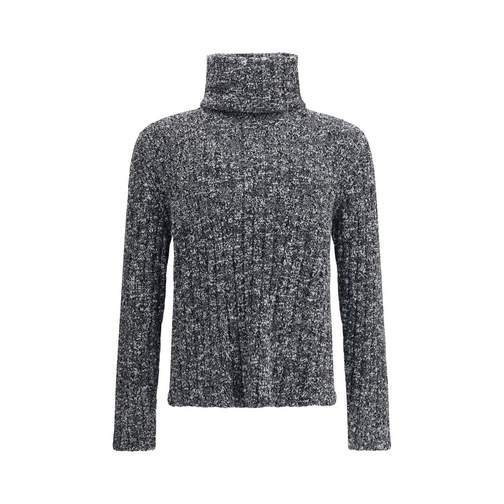 Dolce & Gabbana Gray Fleece Wool Turtleneck