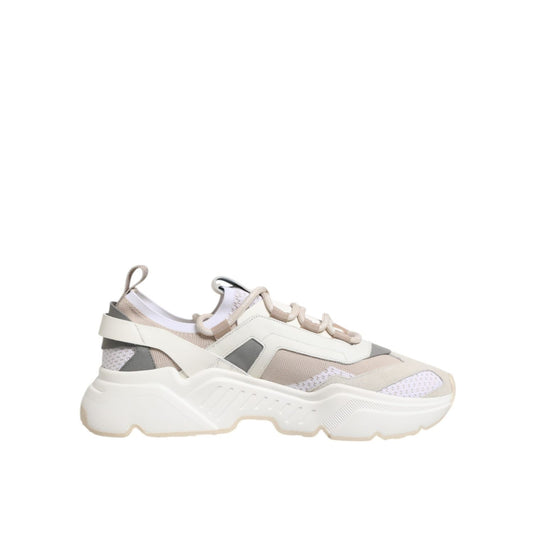 Dolce & Gabbana Multicolor Daymaster Low Top Sneakers Shoes with chunky sole and lace-up closure, showcasing modern sporty style.