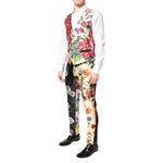 Dolce & Gabbana Multicolor Floral SICILIA Silk 3 Piece Suit with vest and pants
