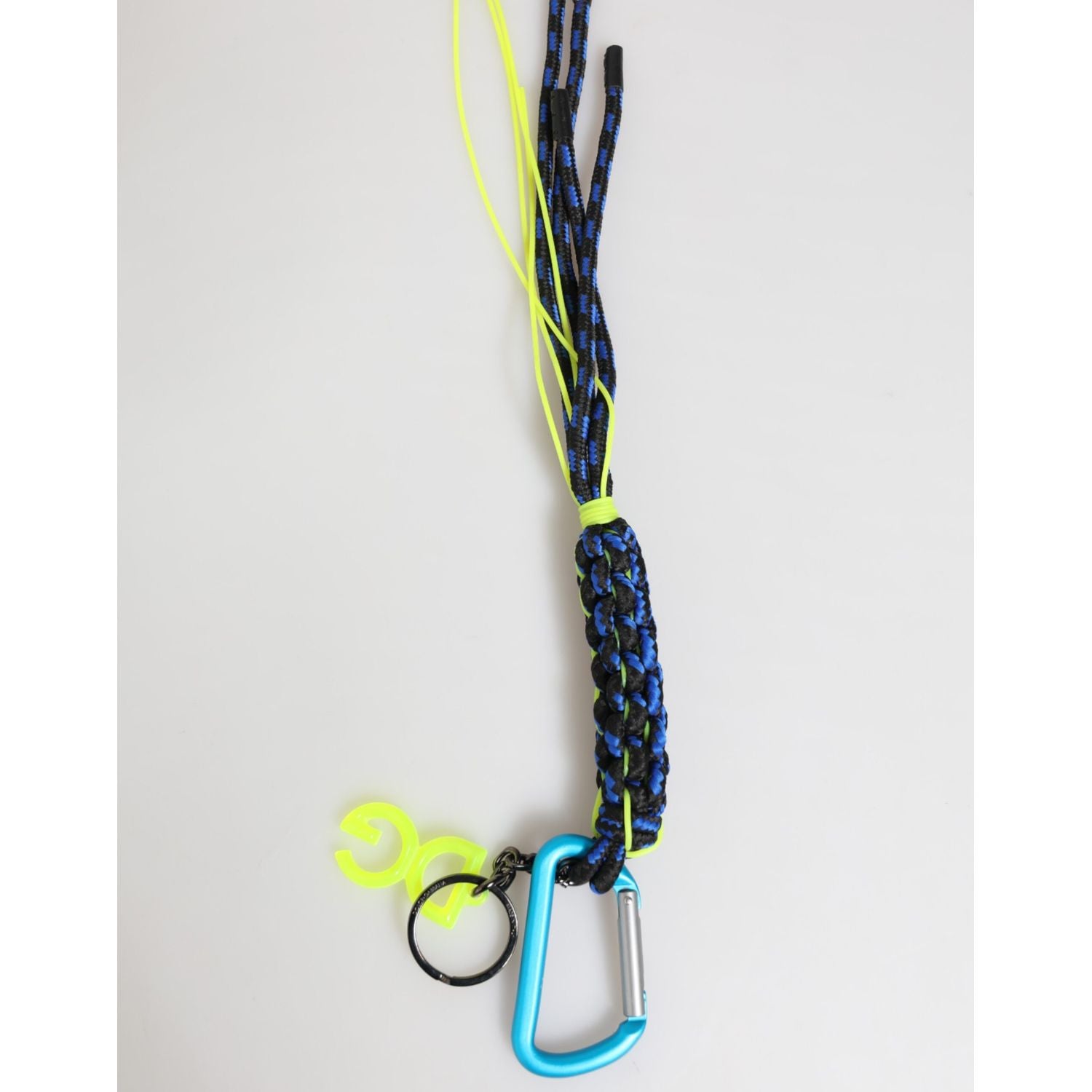 Dolce & Gabbana Multicolor Polyester Tape String DG Logo Keychain  Keyring