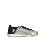 Dolce & Gabbana Multicolor Silver Logo Low Top NS1 Sneakers Shoes featuring modern design and premium materials for bold everyday wear.